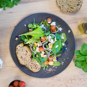 salade fleurs de pensée